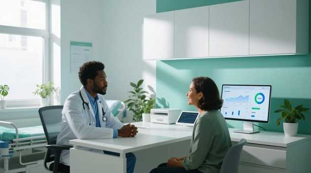 modern healthcare consultation stockcake